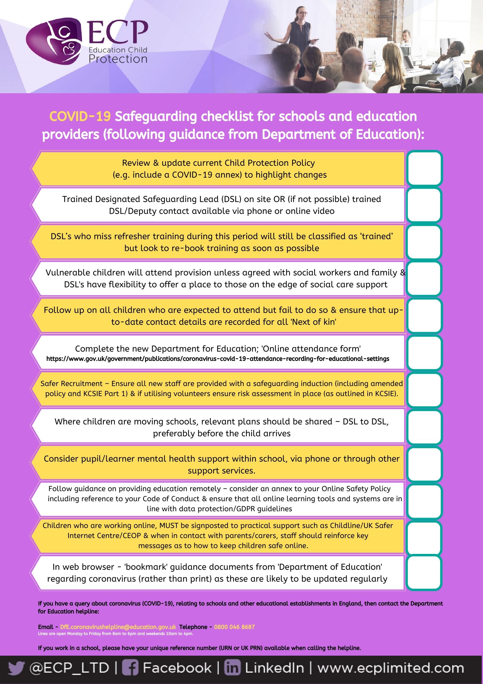 ECP Safeguarding – Training and Services